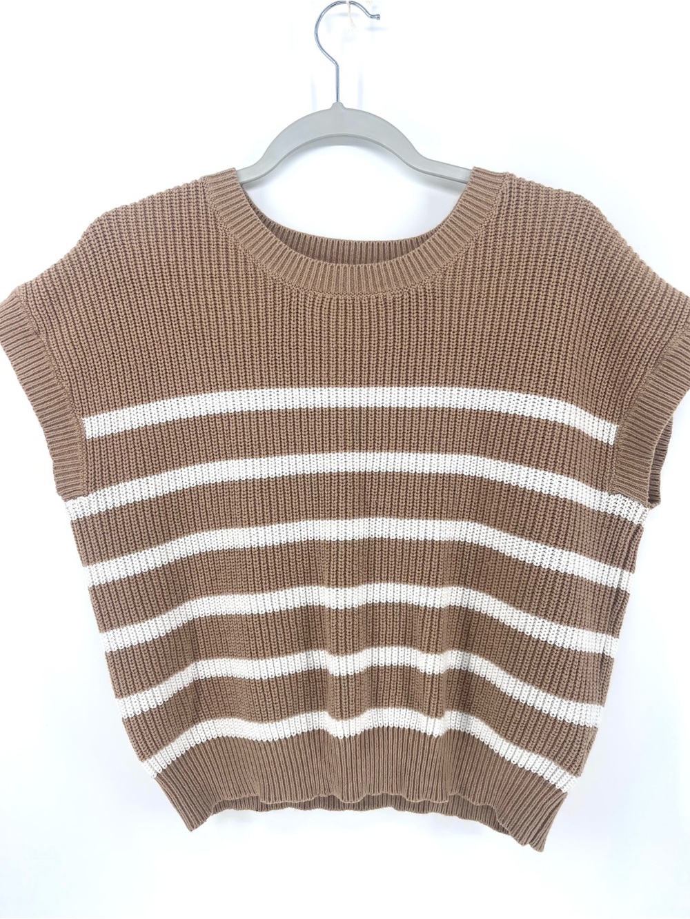 moon & madison Camel Ribbed Knit Sweater